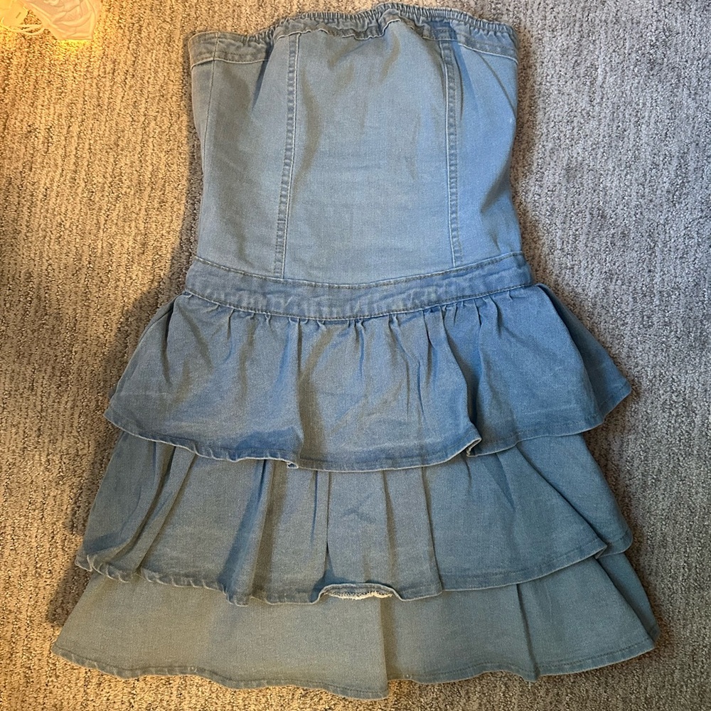 Strapless Jean Dress